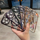 Luxo magnético para magsafe carga sem fio chapeamento caso claro para iphone 11