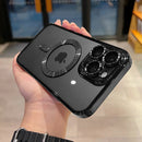 Luxo magnético para magsafe carga sem fio chapeamento caso claro para iphone 11