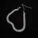 Luxo Brilhante Completo Strass Gargantilha Colar para Mulheres, Colares De Crist