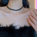 Luxo Brilhante Completo Strass Gargantilha Colar para Mulheres, Colares De Crist