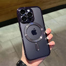 Luxo magnético para magsafe carga sem fio chapeamento caso claro para iphone 11